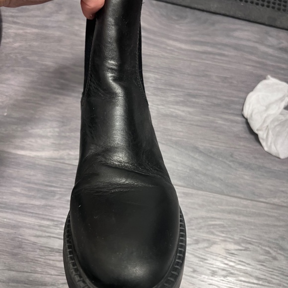 REAL LEATHER BLACK CHELSEA BOOTS SIZE 6 - Picture 9 of 12